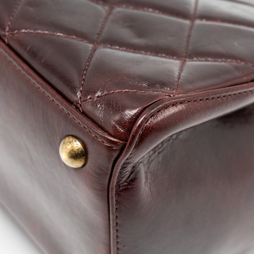 Chanel Perfect Edge Tote Bag Calfskin Burgundy