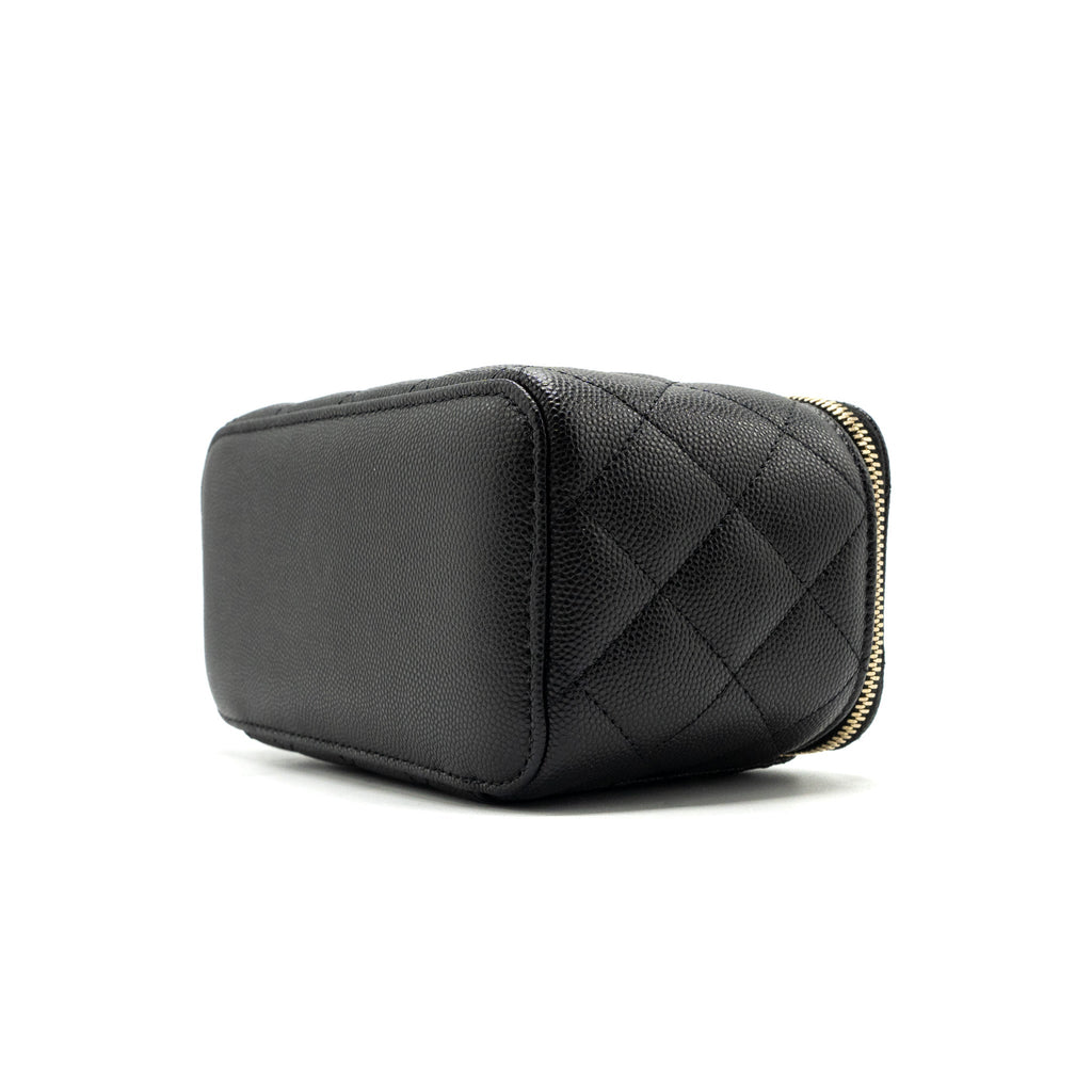Chanel long vanity with chain caviar black L