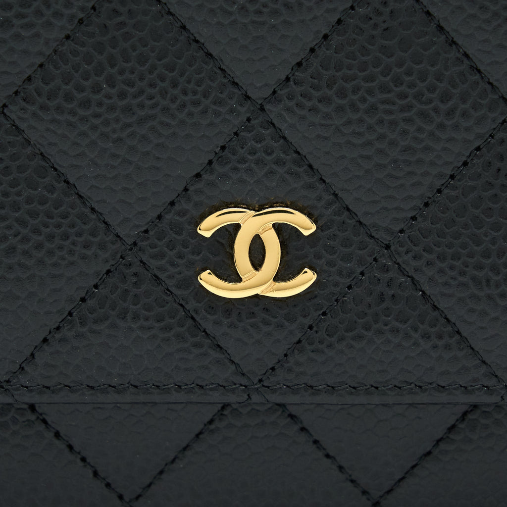 Chanel Classic Wallet On Chain Caviar Black