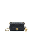Chanel Pearl Crush Mini Rectangular Flap Bag Lambskin Black