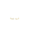 Chanel Coco/Chanel Letter Earrings Crystal Light Gold Tone