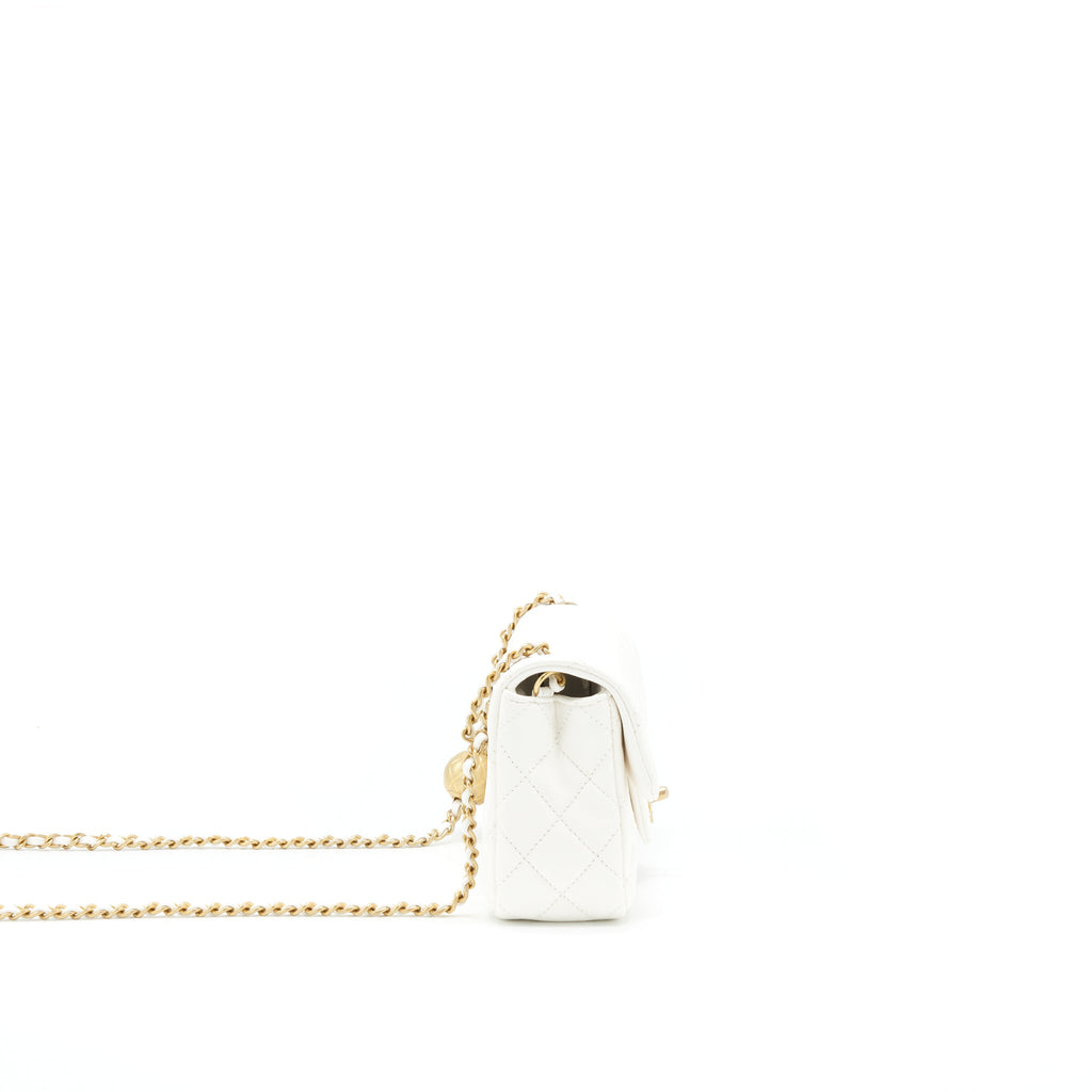 Chanel Mini Rectangular Pearl Crush White