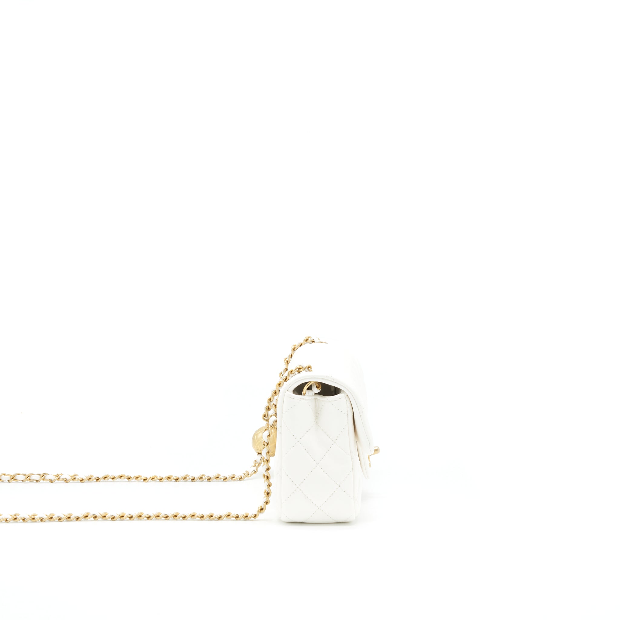 Chanel Mini Rectangular Pearl Crush White