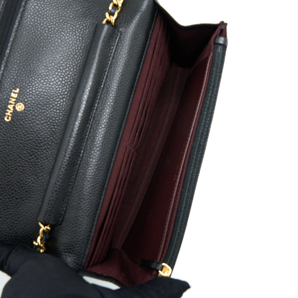 Chanel Classic Wallet On Chain Caviar Black