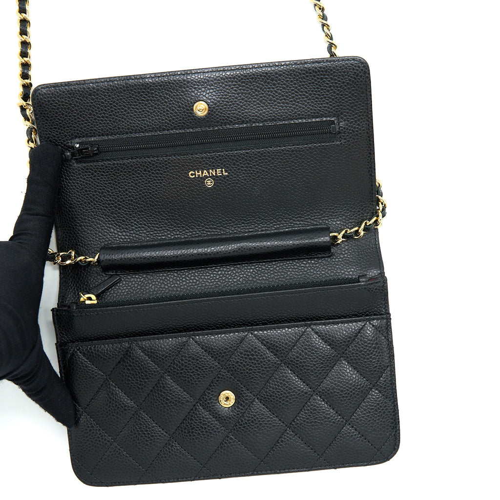 Chanel Classic Wallet On Chain Caviar Black