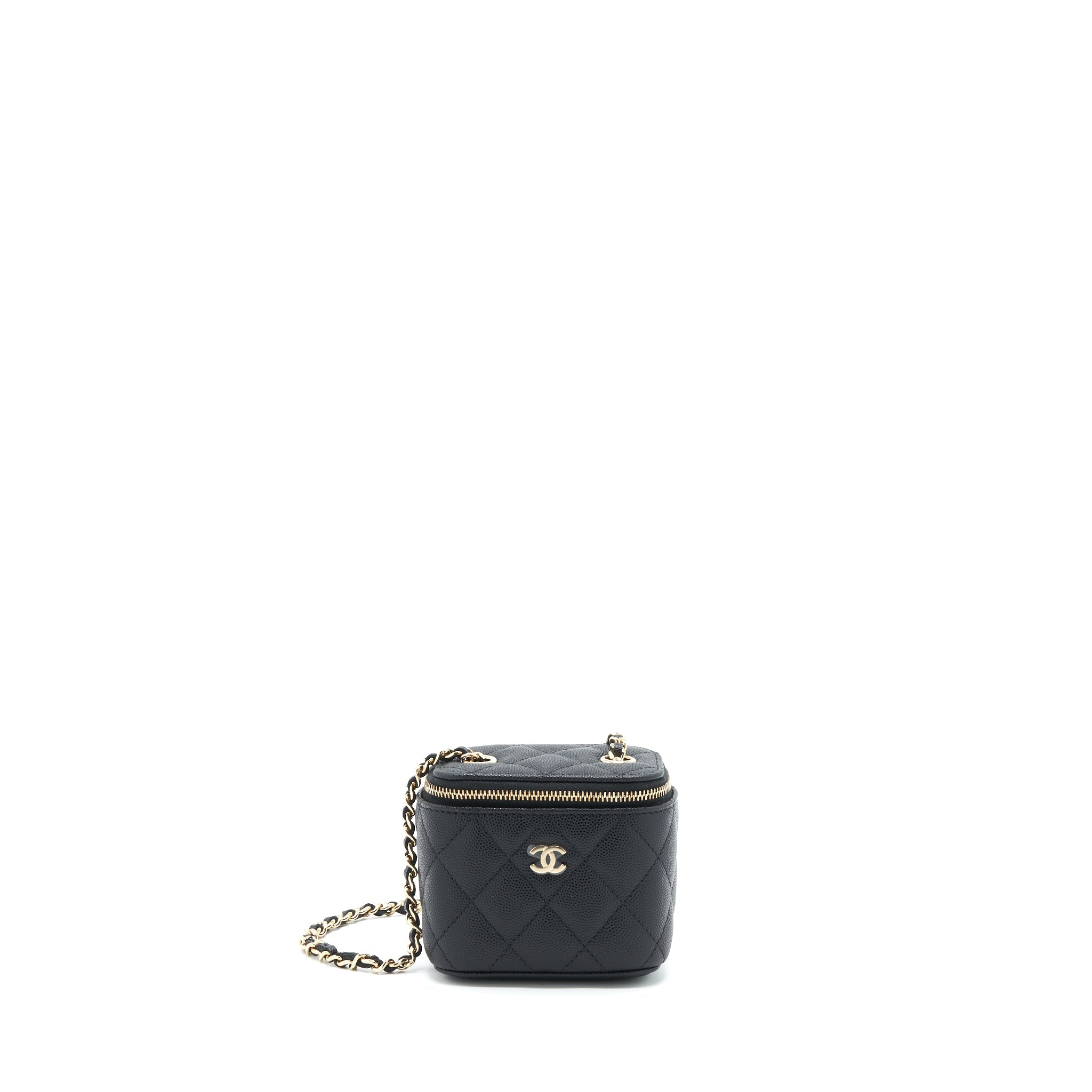 Chanel Mini Vanity With Chain Caviar Black L