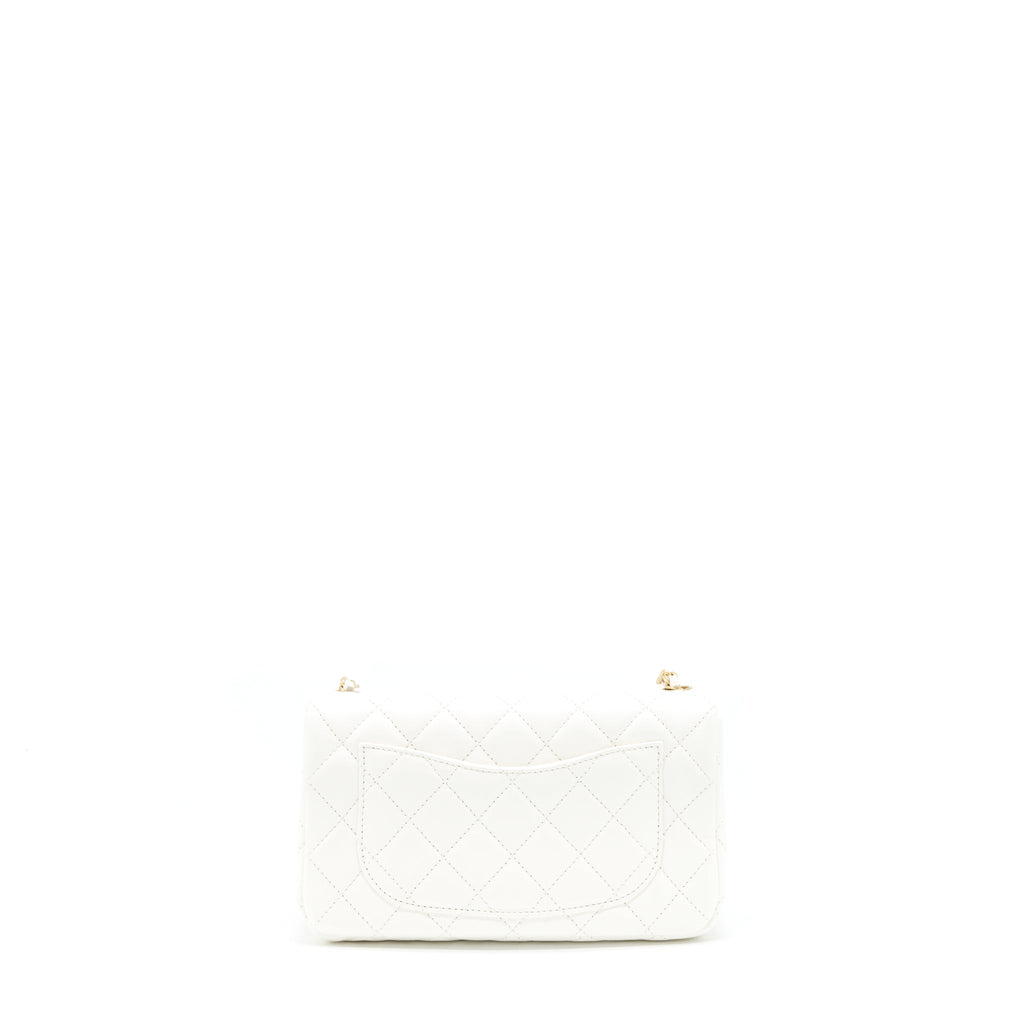 Chanel Mini Rectangular Pearl Crush White