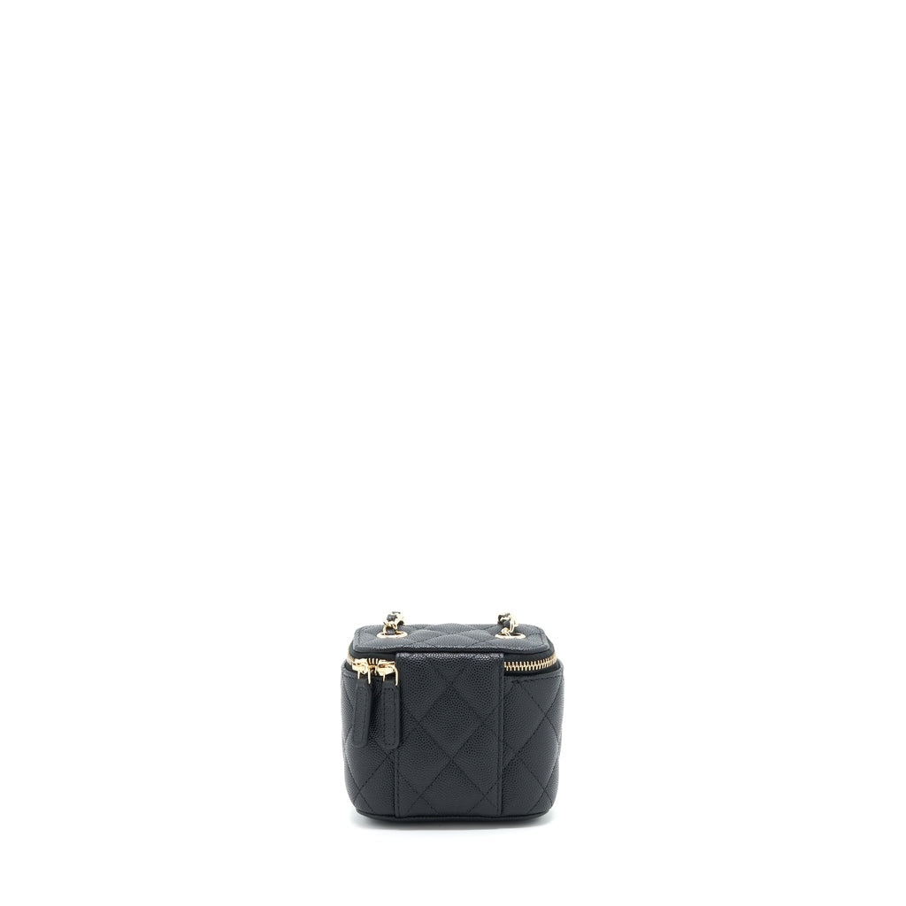 Chanel Mini Vanity With Chain Caviar Black L