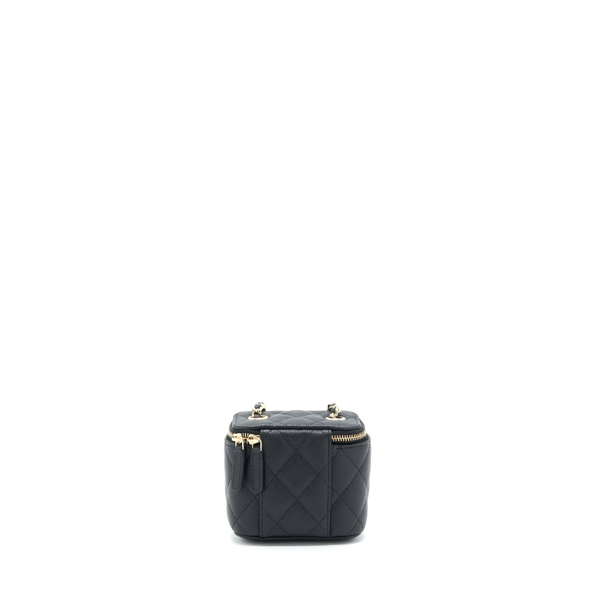 Chanel Mini Vanity With Chain Caviar Black L