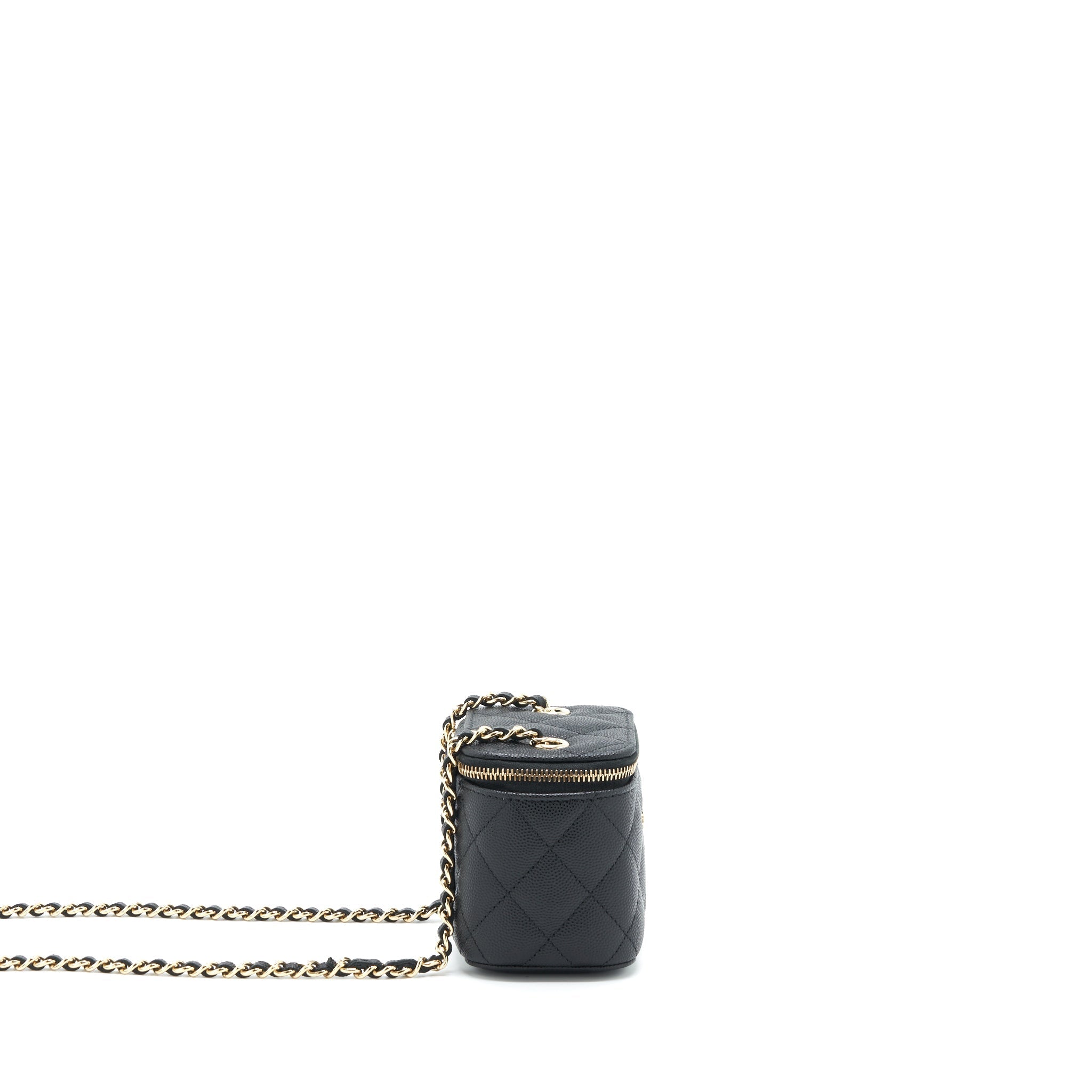 Chanel Mini Vanity With Chain Caviar Black L