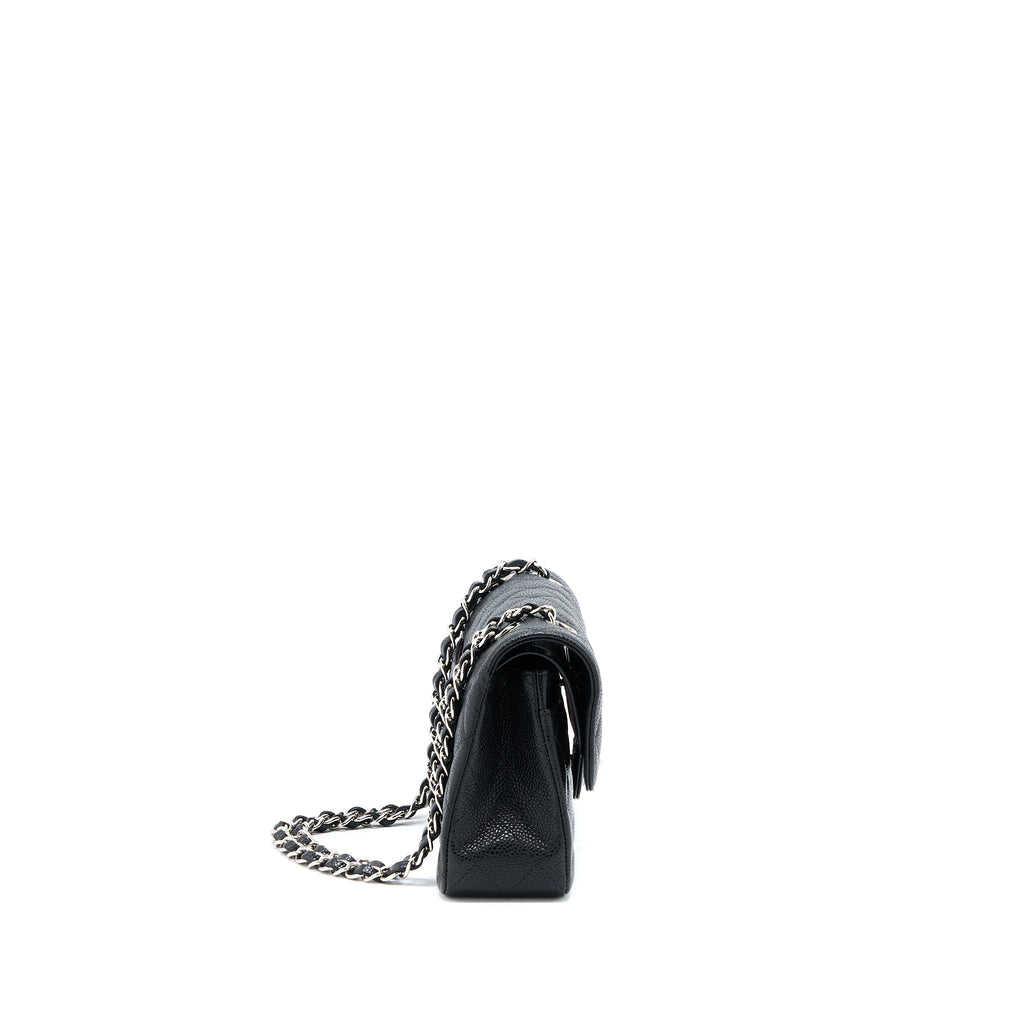 Chanel Small Classic Flap Bag Caviar Black (Microchip)