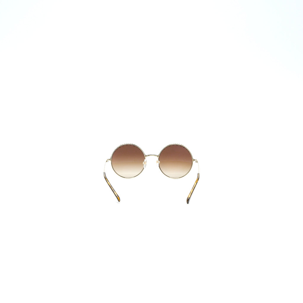 Chanel 4234H Round Sunglasses with Pearl Dark Brown