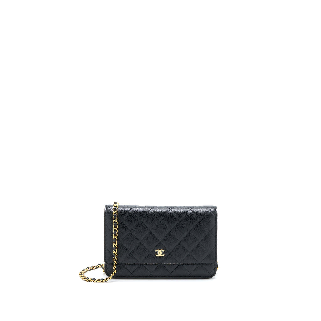 Chanel Classic Wallet On Chain Caviar Black  (Microchip)
