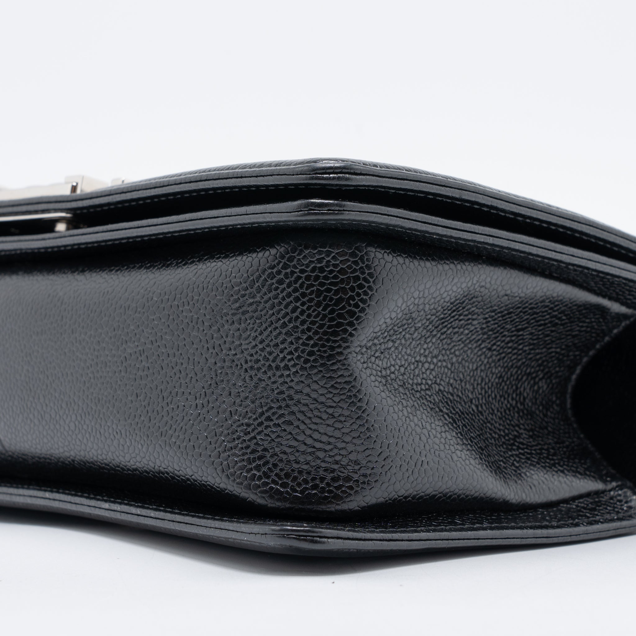 Chanel Medium Boy Bag Chevron Caviar Black