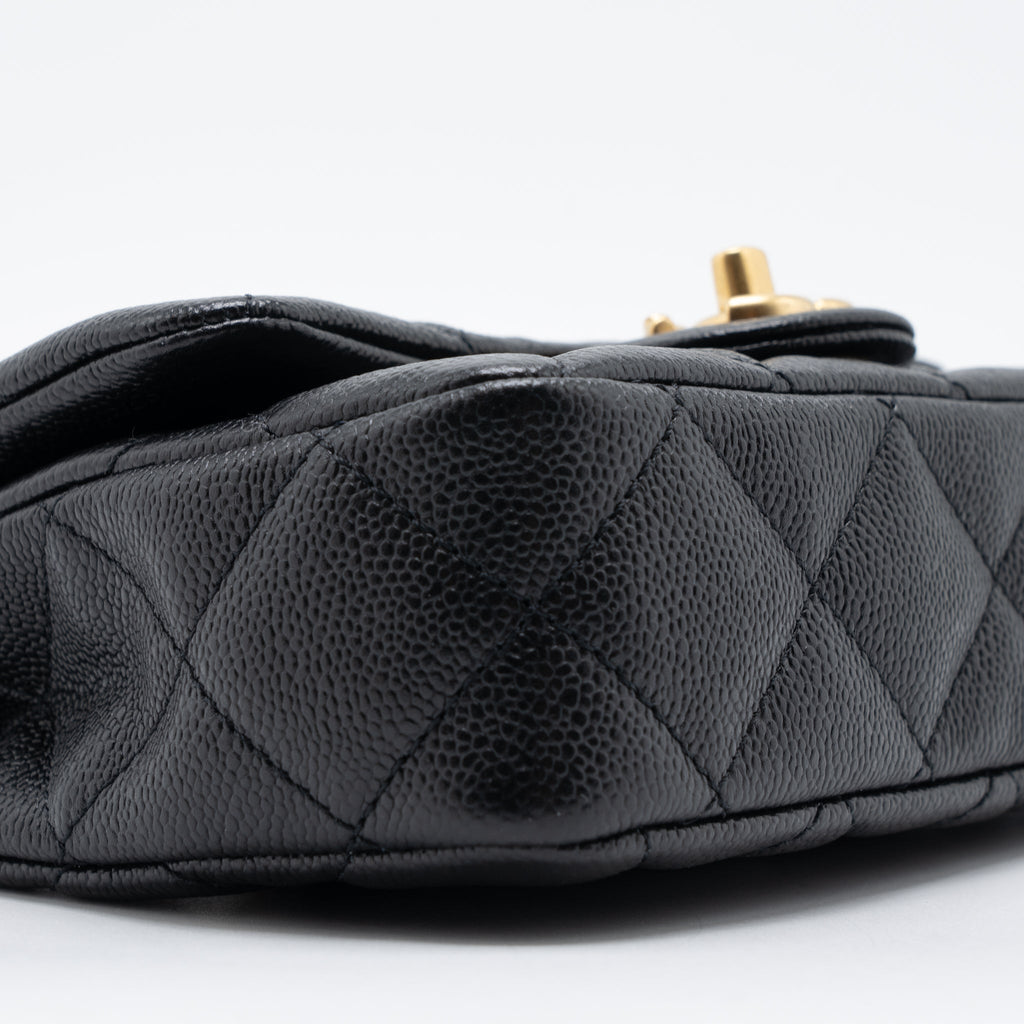 Chanel 23P Mini Coco Love Flap Bag Caviar Black  (Microchip)