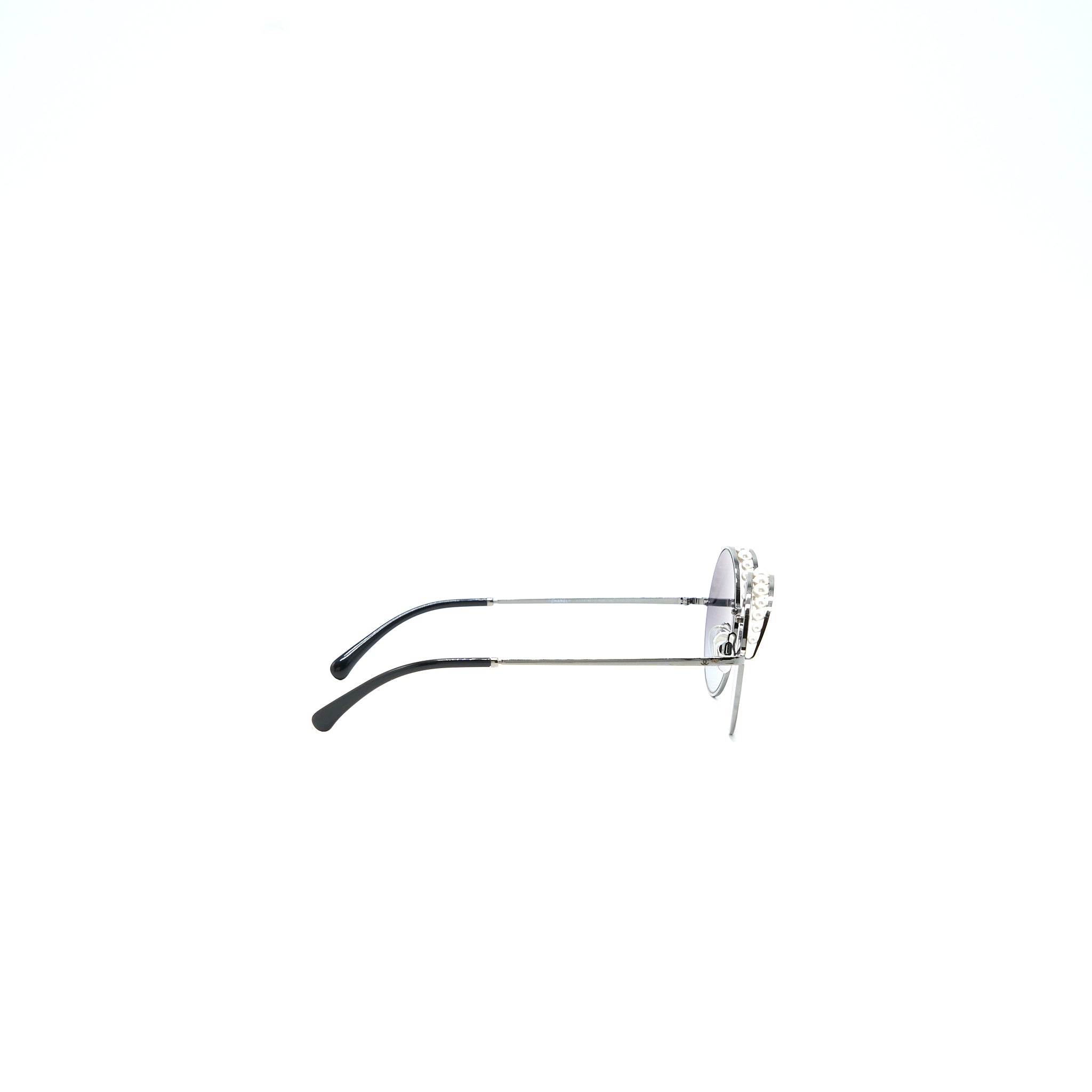 Chanel 4234H Round Sunglasses with Pearl Black
