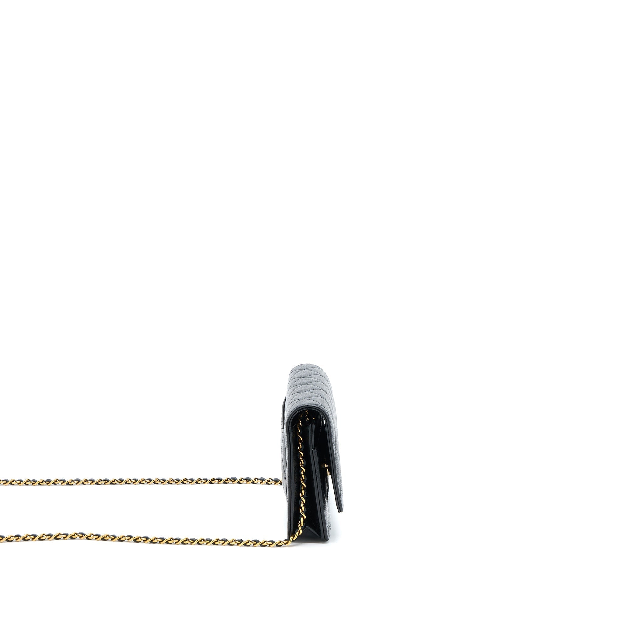 Chanel Classic Wallet On Chain Caviar Black  (Microchip)