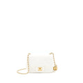 Chanel Pearl Crush Mini Square Flap Bag Lambskin White (Microchip)