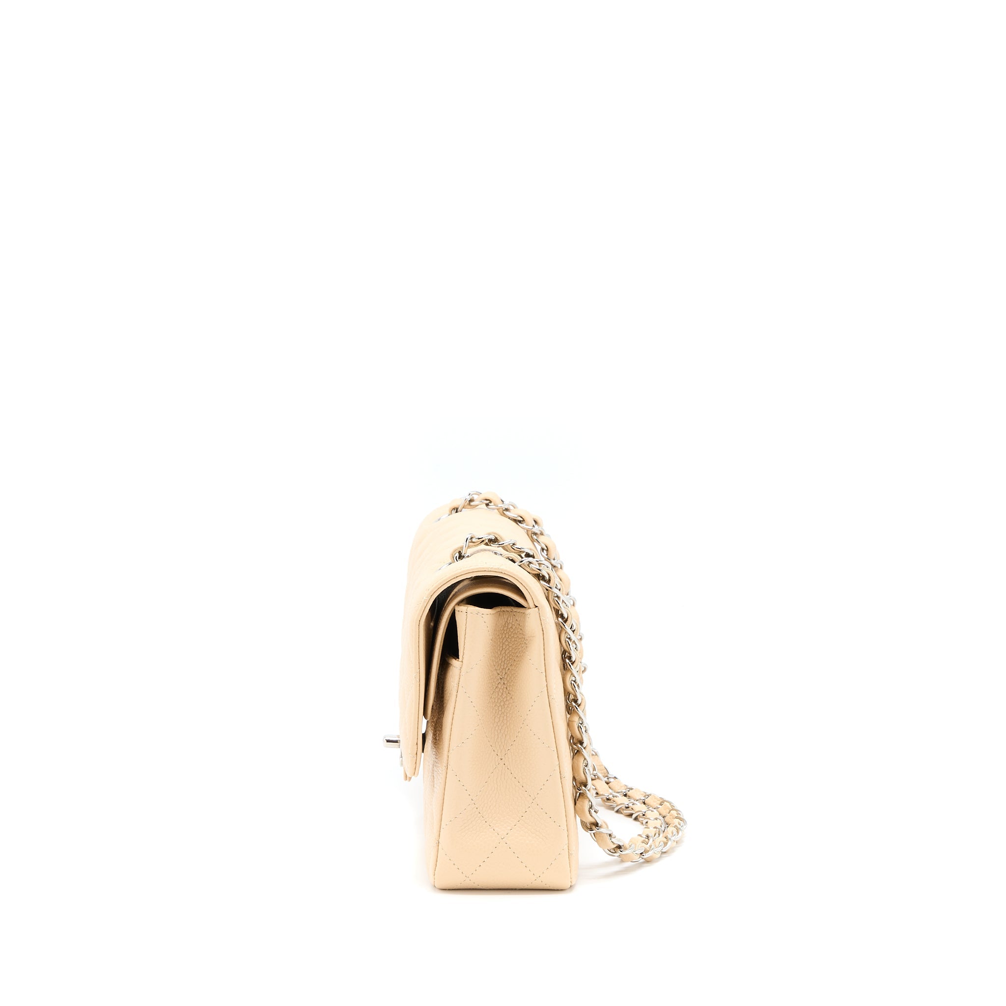 Chanel Classic Double Flap Bag Caviar Light Beige