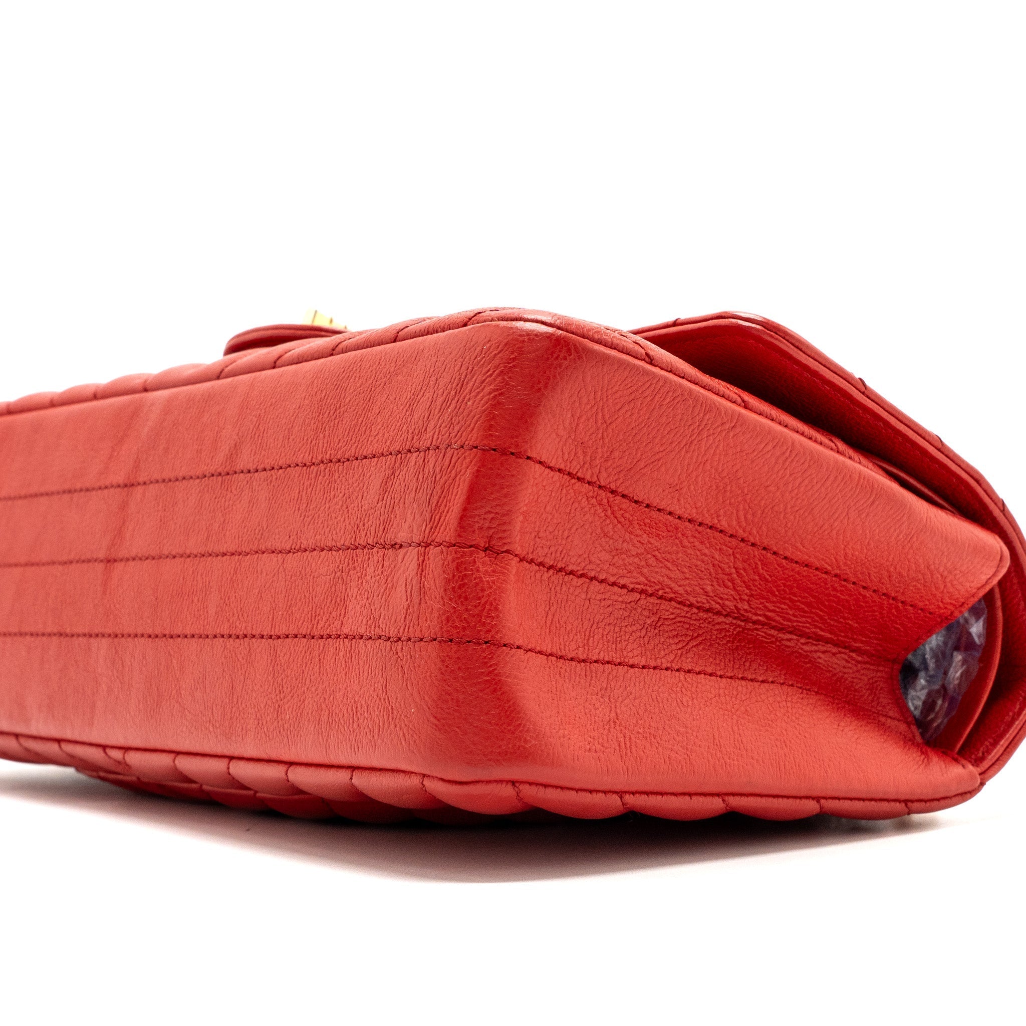 Chanel Small 2.55 Reissue Flap Bag Chevron Calfskin Red