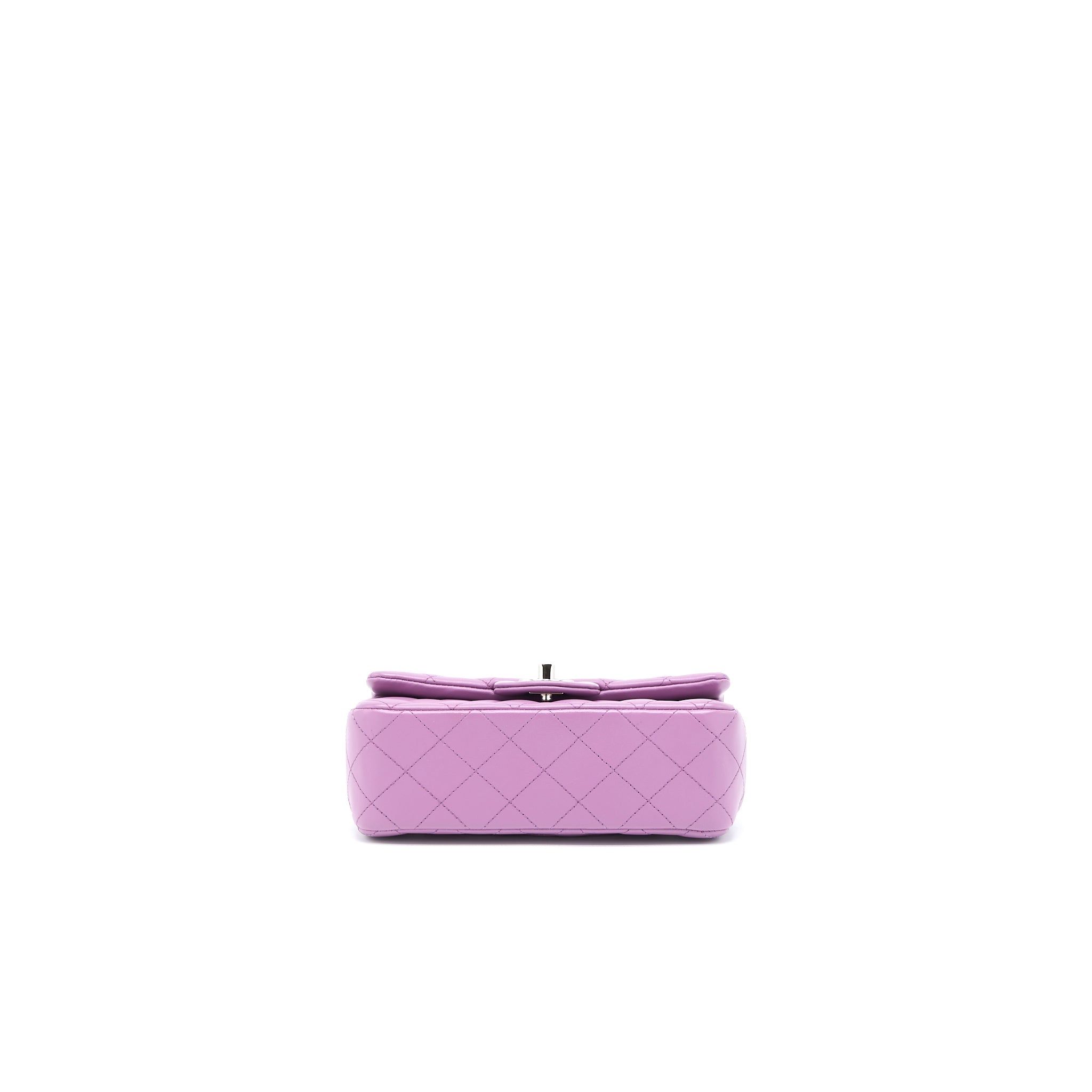 Chanel Mini Rectangular Flap Bag Lambskin Purple