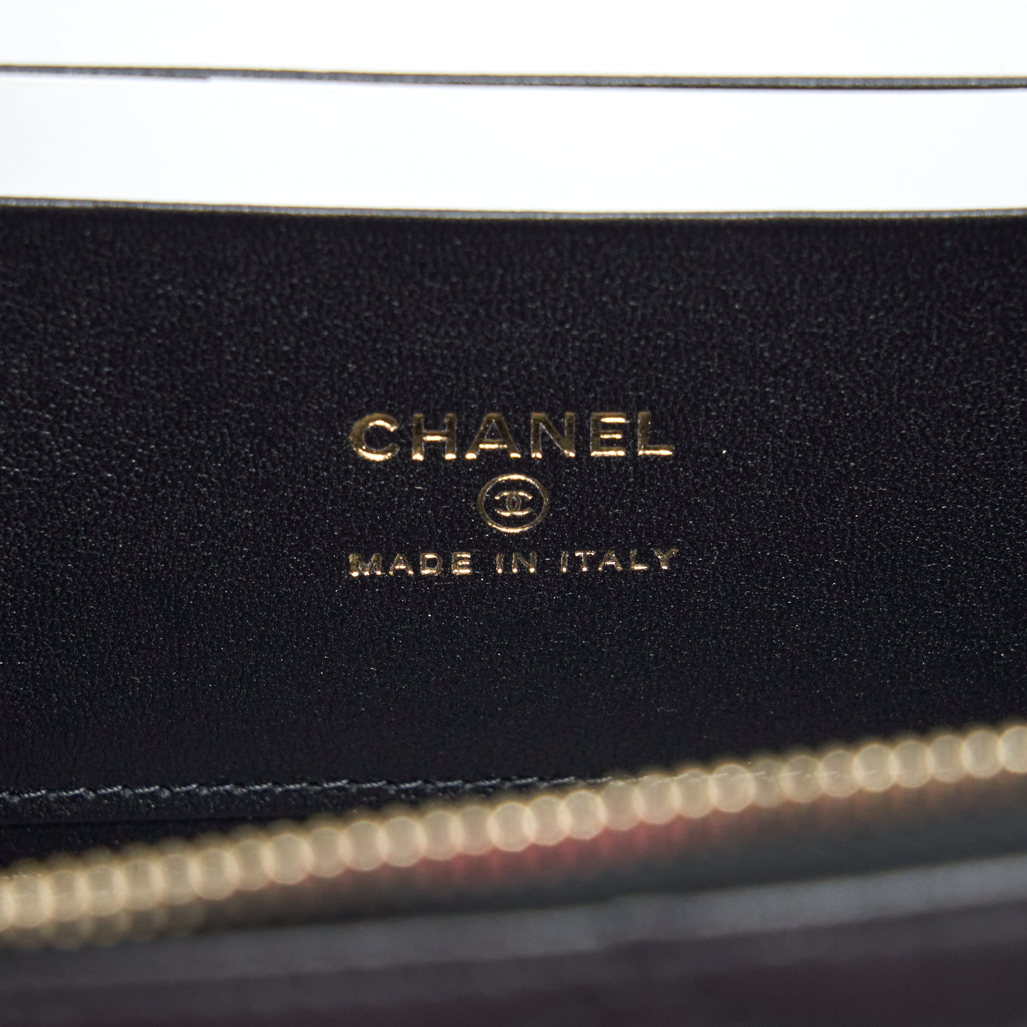 Chanel 22A Top Handle Long Vanity With Chain Lambskin Black L