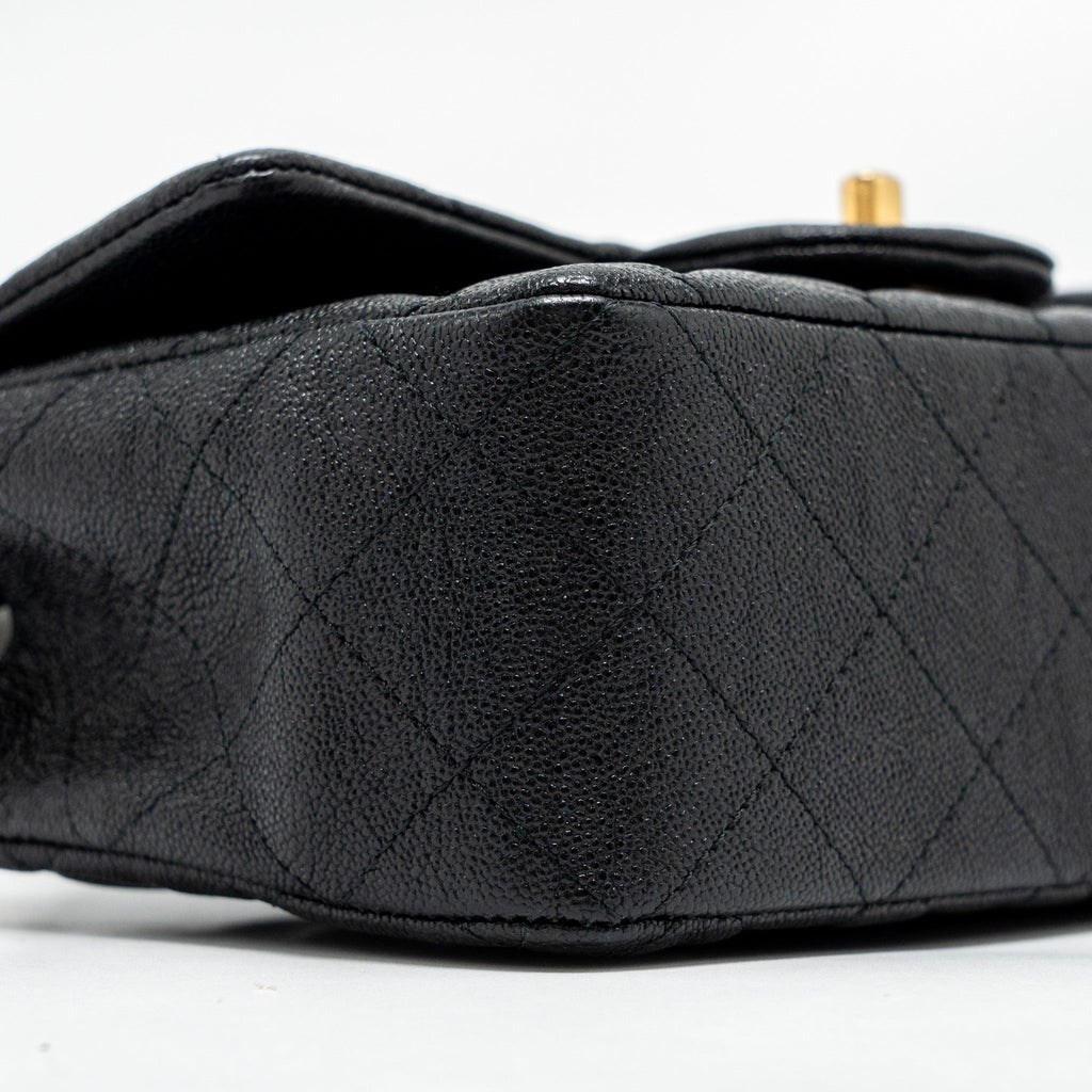 Chanel Top Handle Mini Rectangular Flap Bag Caviar BLACK