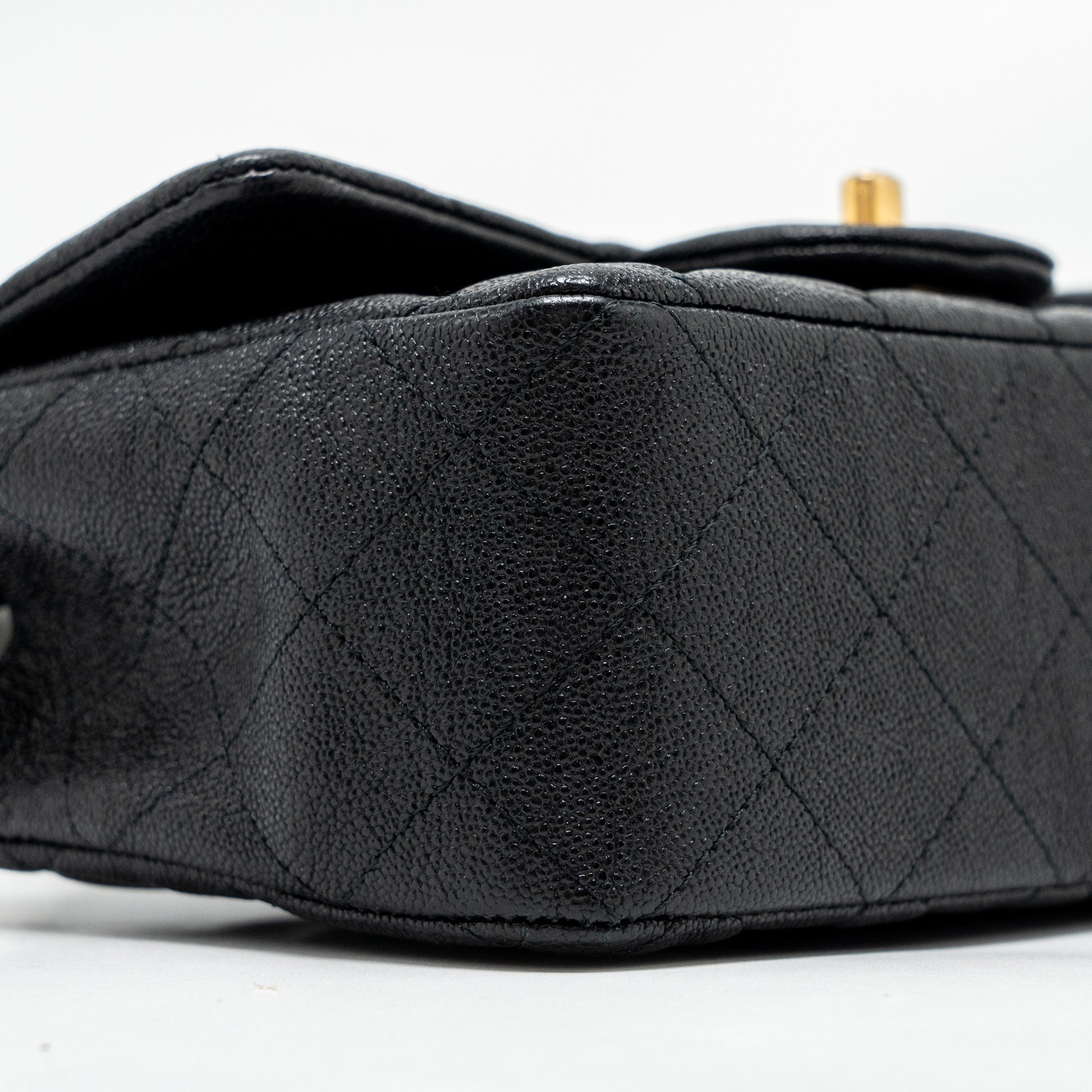 Chanel Top Handle Mini Rectangular Flap Bag Caviar BLACK