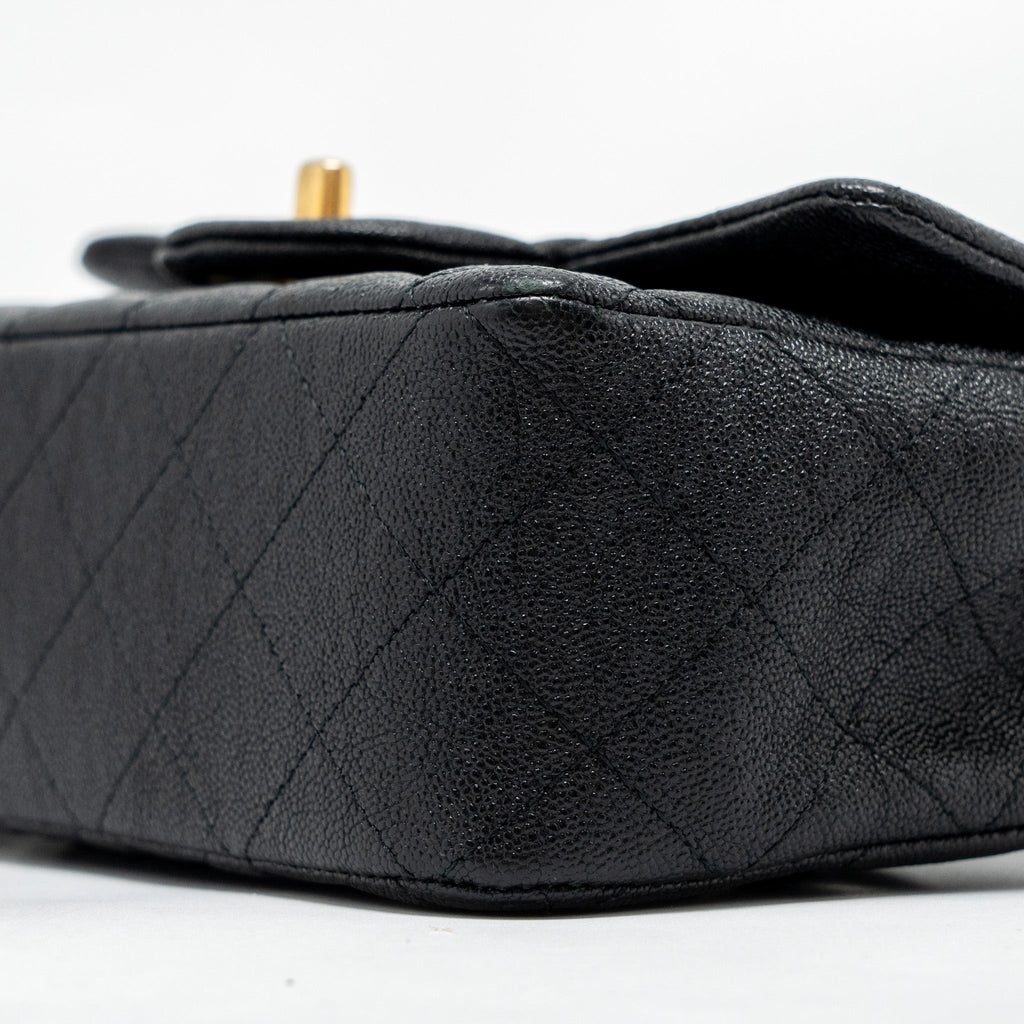 Chanel Top Handle Mini Rectangular Flap Bag Caviar BLACK