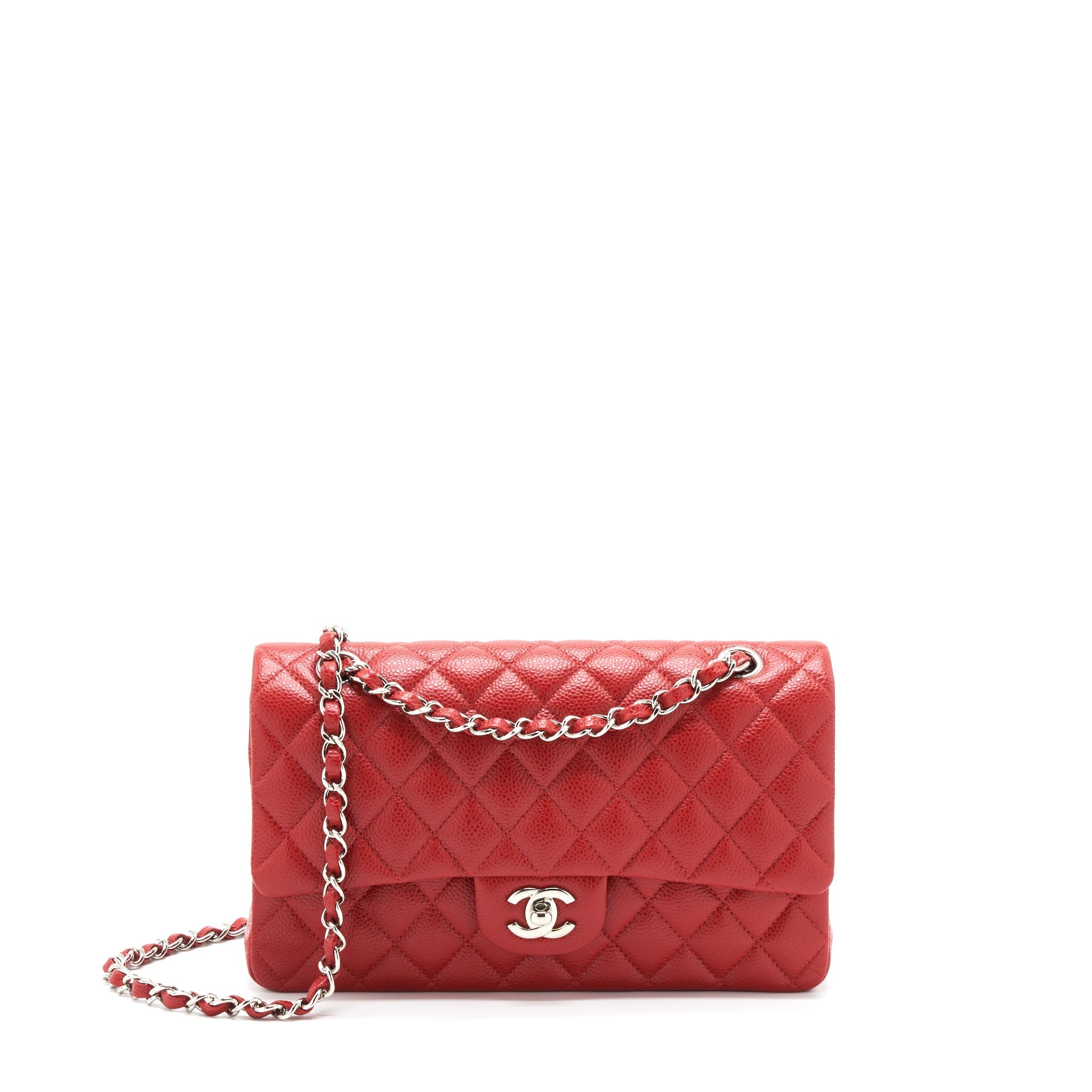 Chanel Classic Double Flap Bag Caviar Red