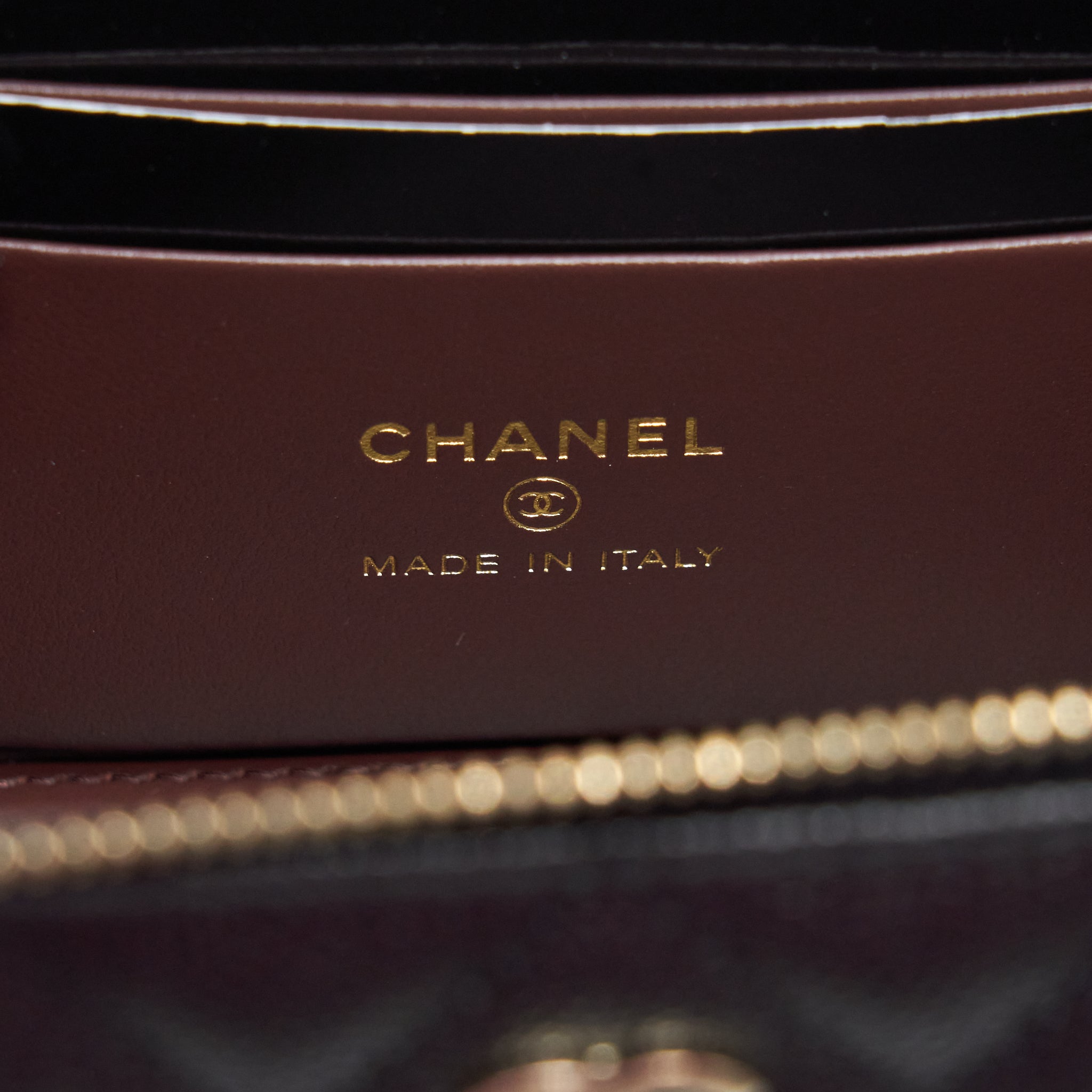 Chanel 22S Long Vanity With Chain Caviar Black L