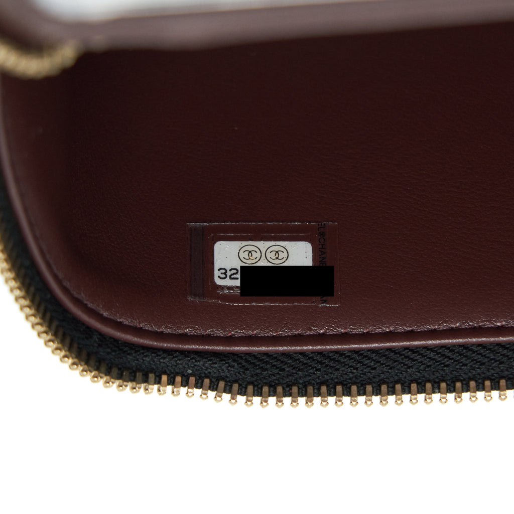 Chanel 22S Long Vanity With Chain Caviar Black L