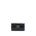 Chanel 19 Flap Wallet Lambskin Black