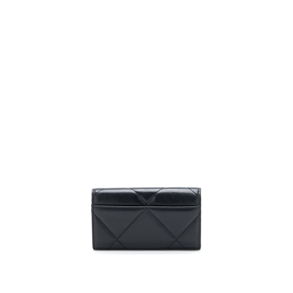 Chanel 19 Flap Wallet Lambskin Black