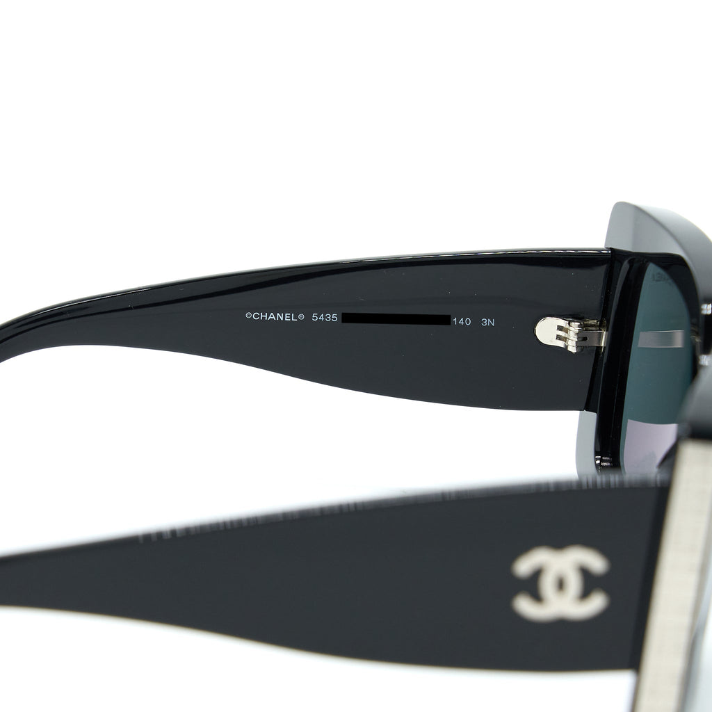 Chanel 5435 Rectangular Sunglasses Black L