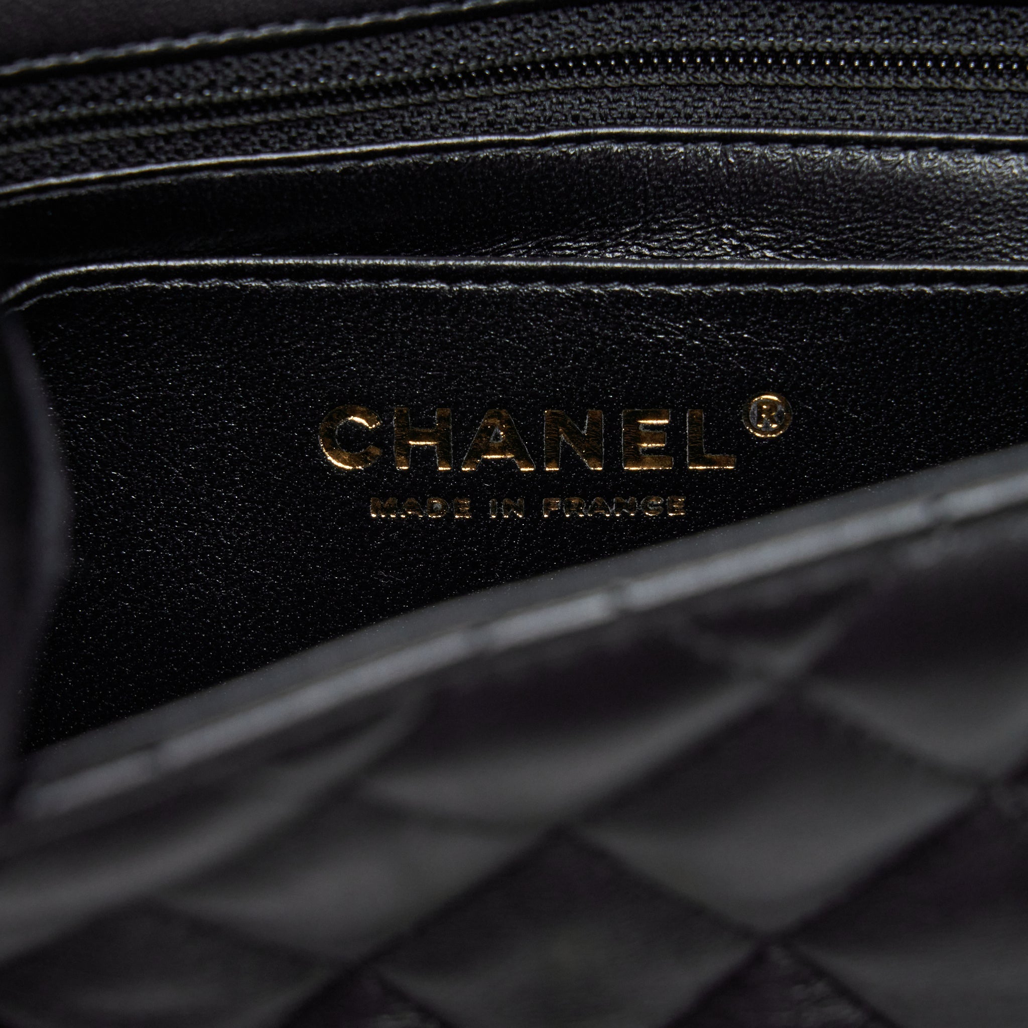 Chanel Mini Square Flap Bag Lambskin Black L