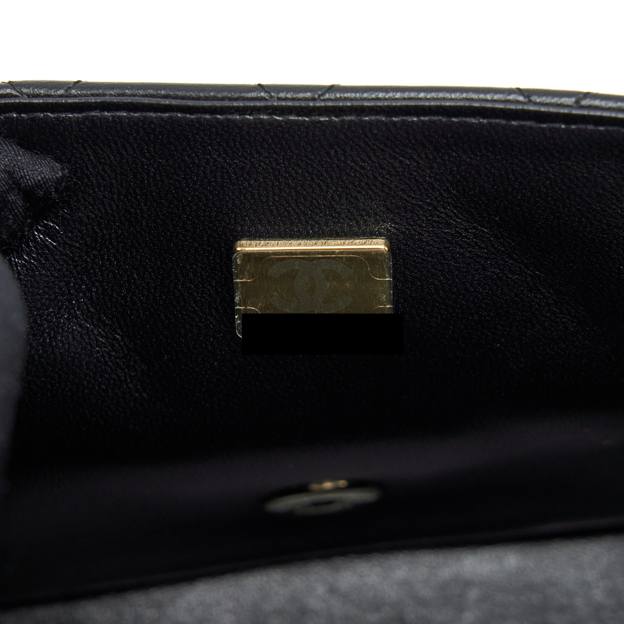 Chanel Mini Square Flap Bag Lambskin Black L