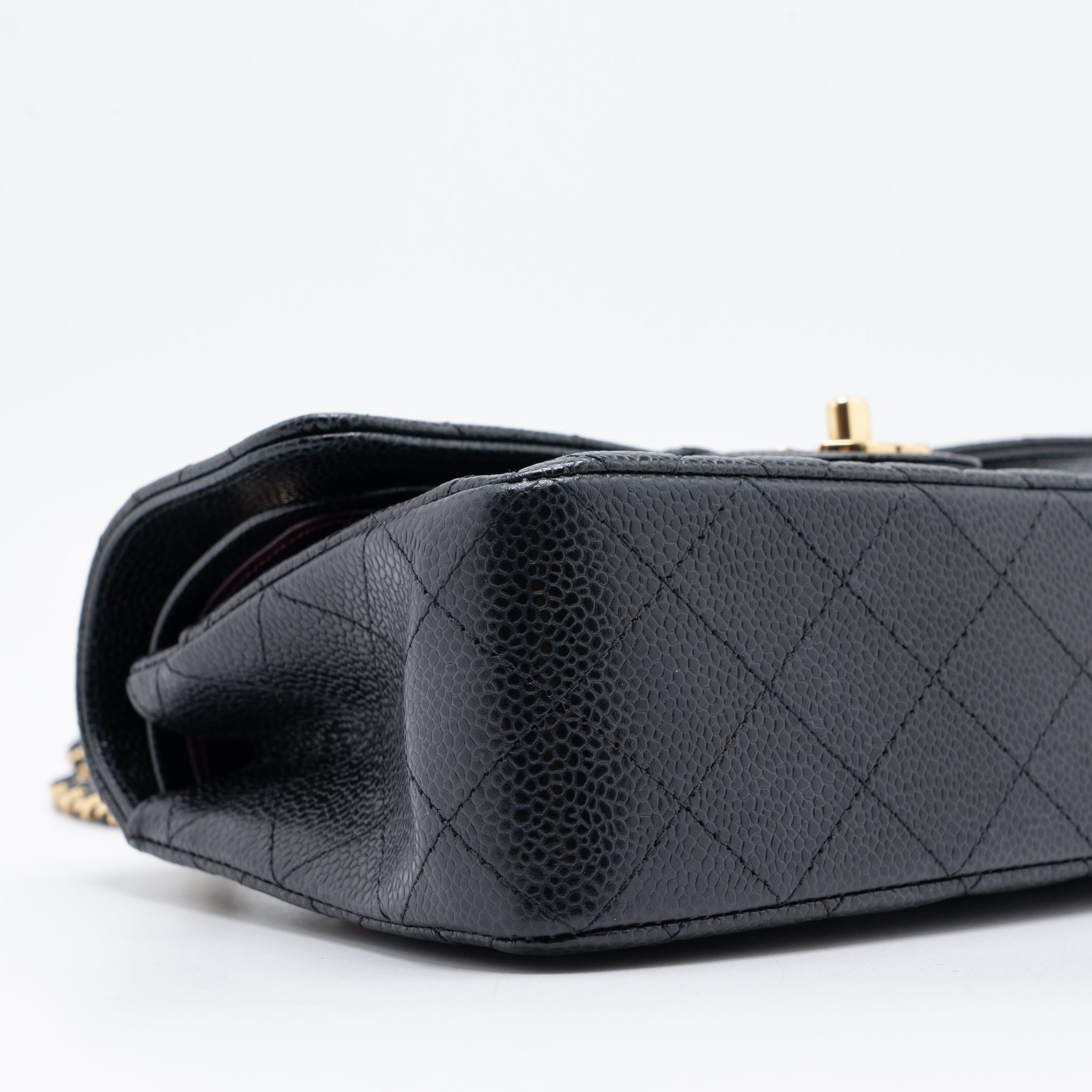 Chanel Small Classic Double Flap Bag Caviar Black  (Microchip)