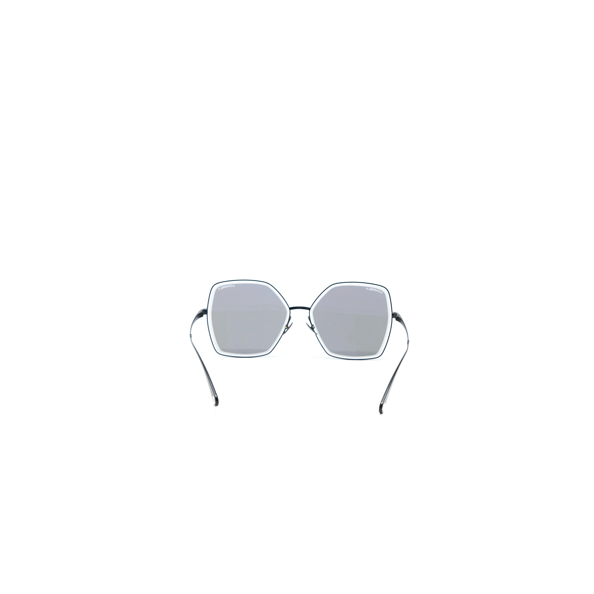 Chanel 4262 Butterfly Sunglasses Pearl Chain Black Black Hardware