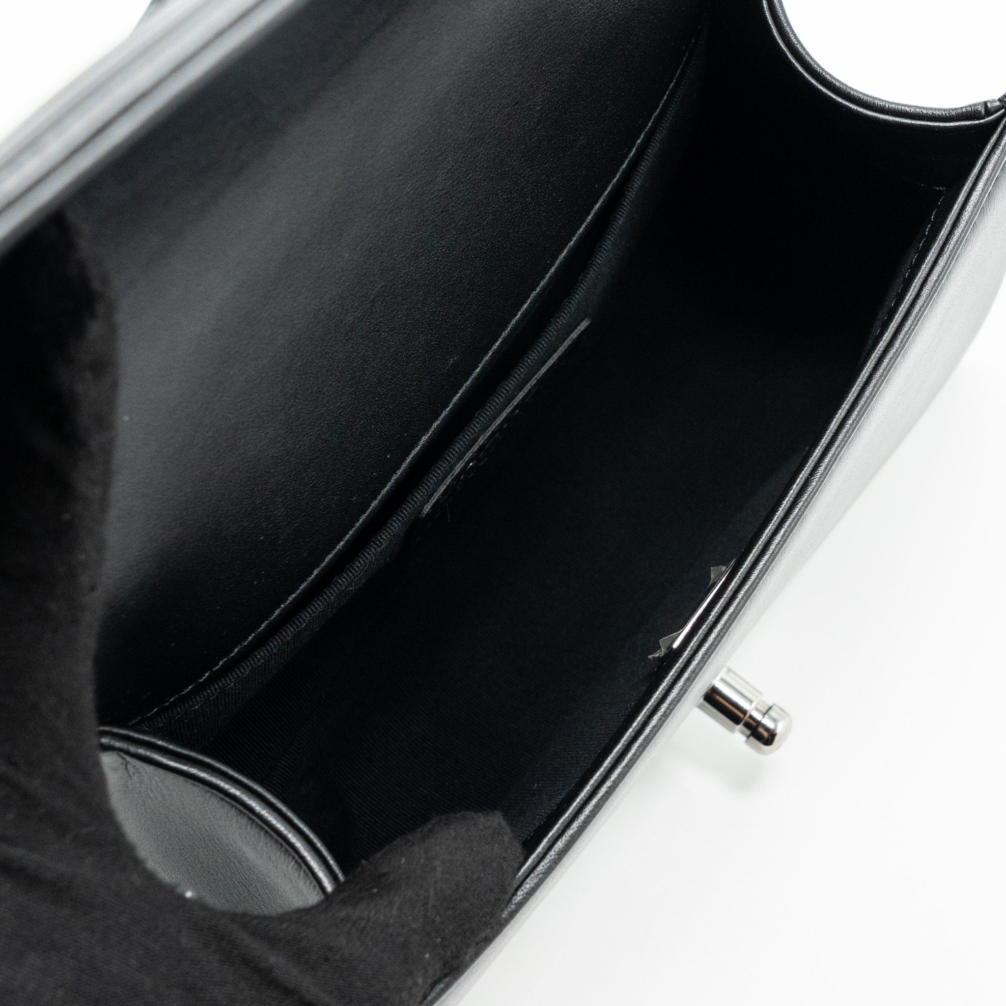 Chanel Small Boy Bag Calfskin Black  (microchip)
