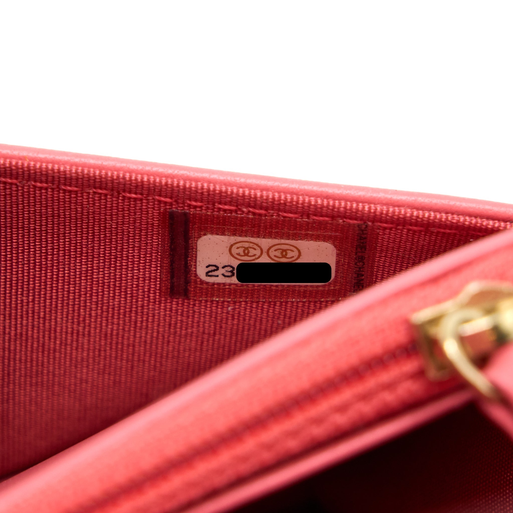 Chanel Boy Wallet On Chain Chevron Calfskin Pink L