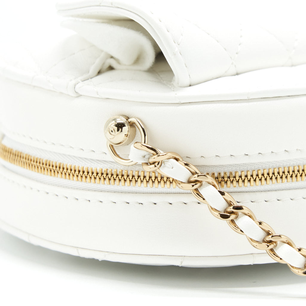 Chanel 22S Heart Bag Lambskin White L