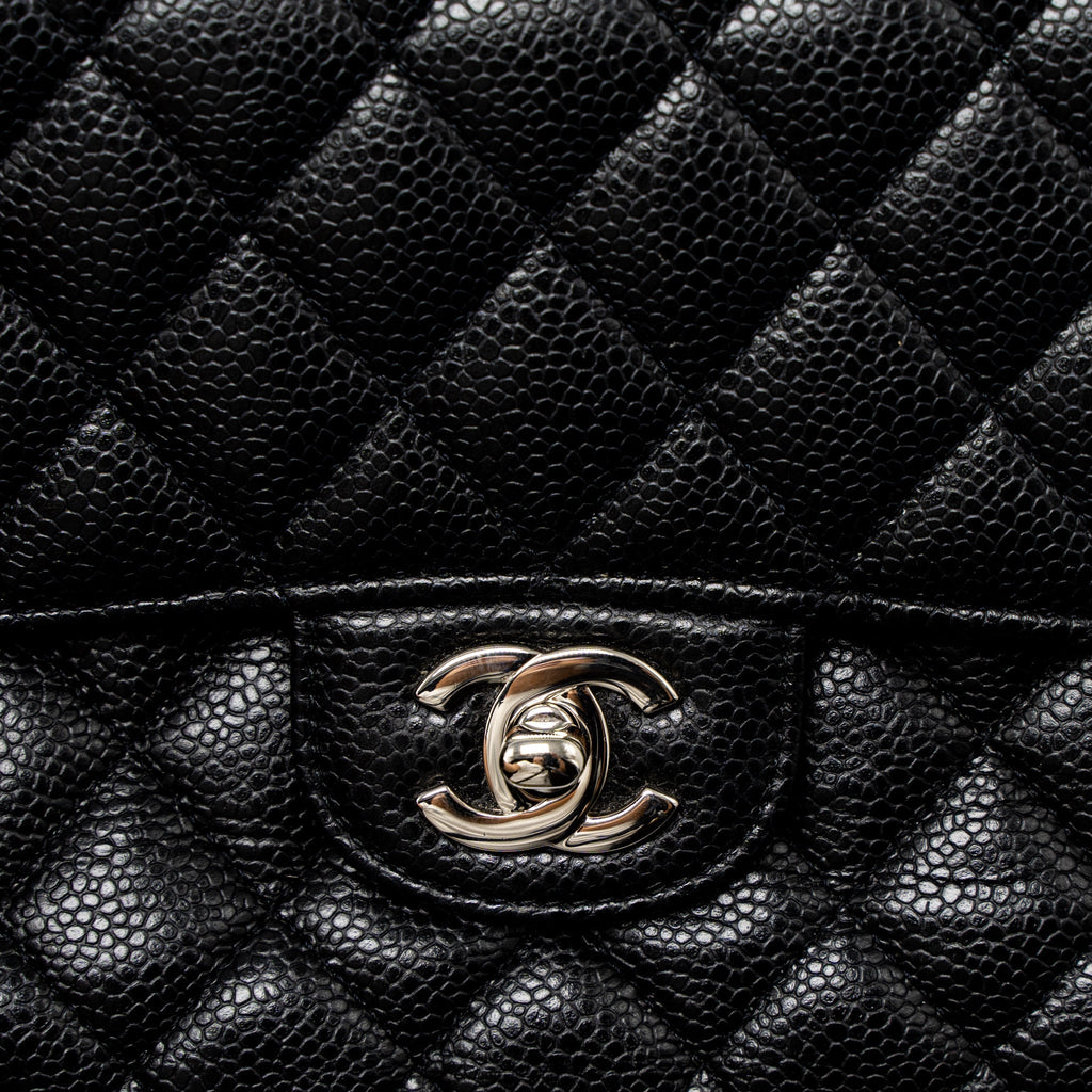 Chanel Medium Classic Double Flap Bag Caviar Black