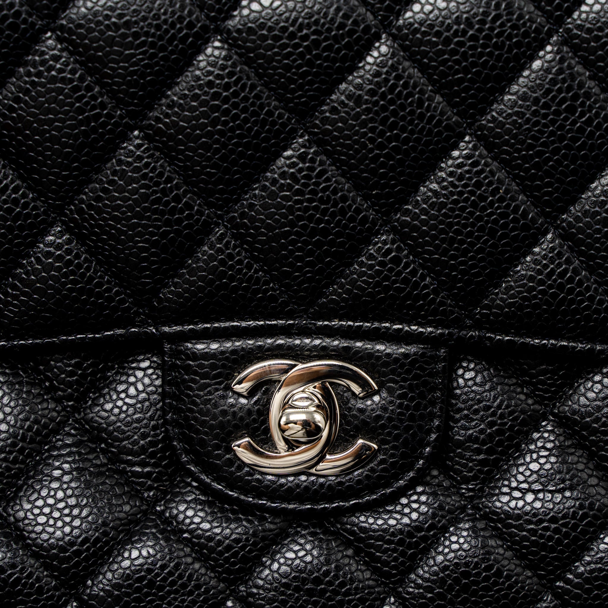 Chanel Medium Classic Double Flap Bag Caviar Black