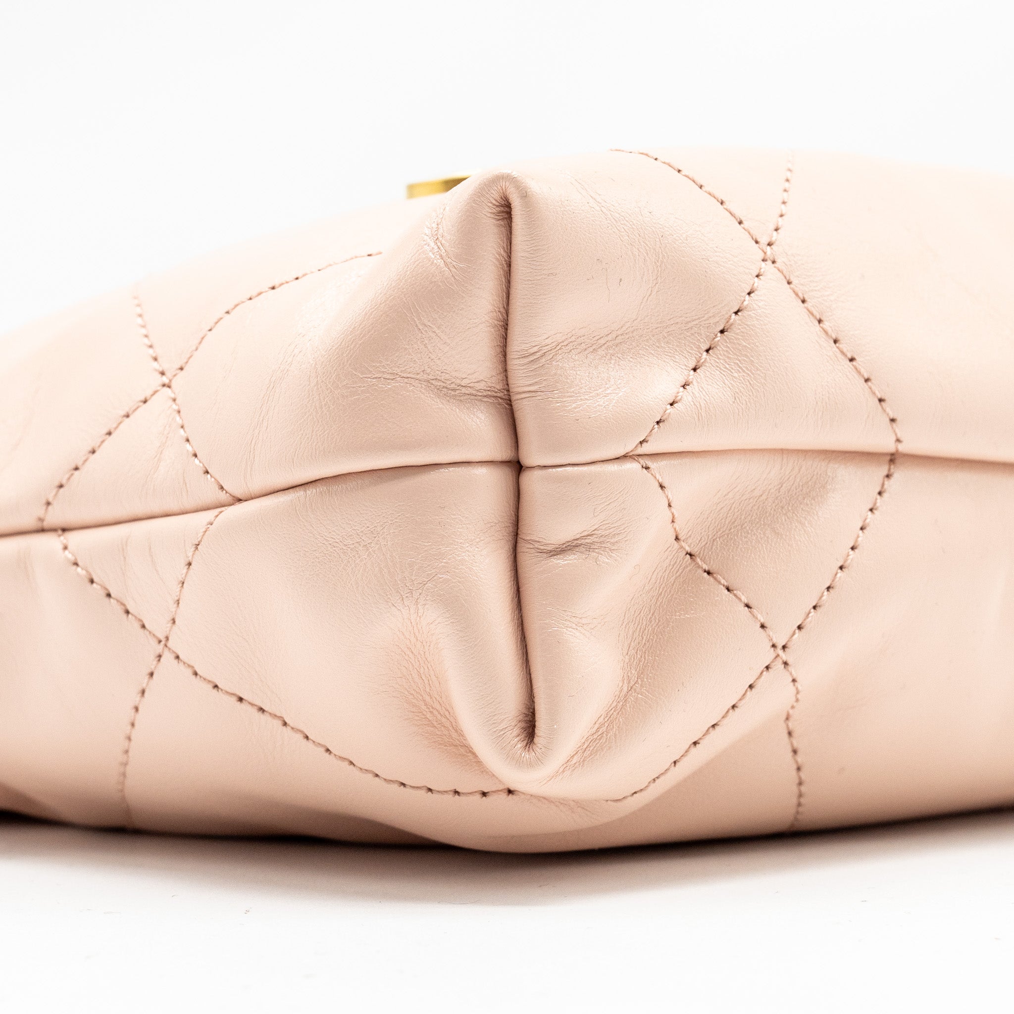Chanel Mini 22 Bag Shiny Calfskin Pink  (microchip)