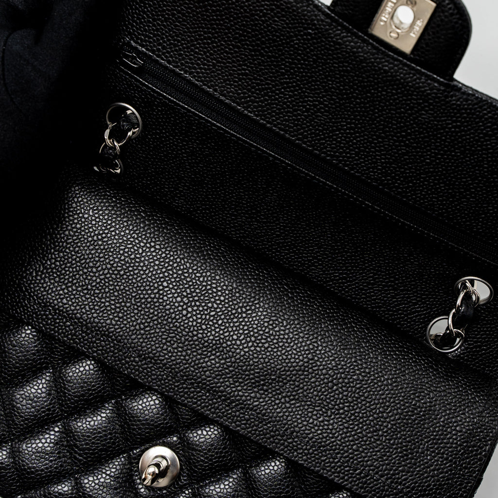 Chanel Medium Classic Double Flap Bag Caviar Black
