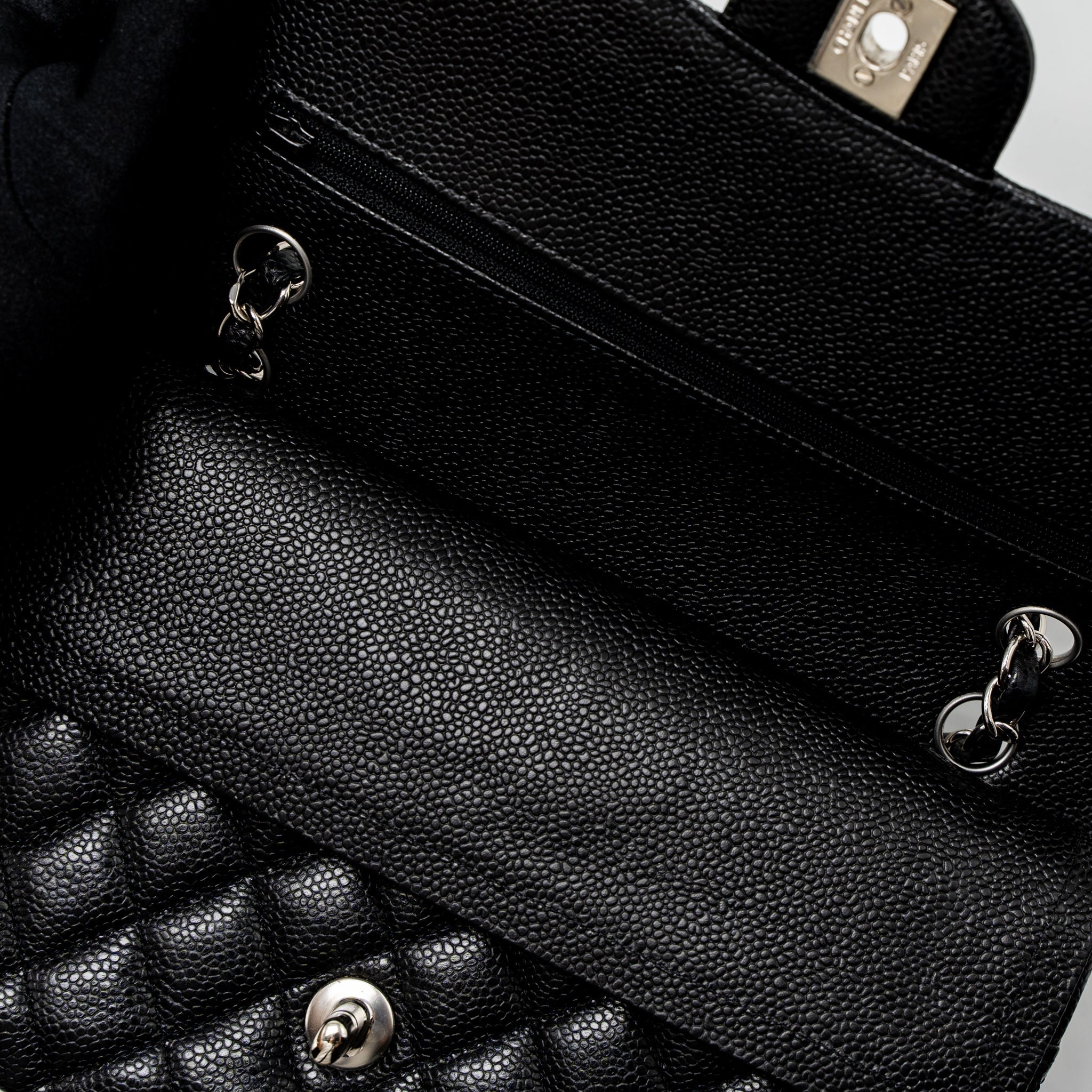 Chanel Medium Classic Double Flap Bag Caviar Black
