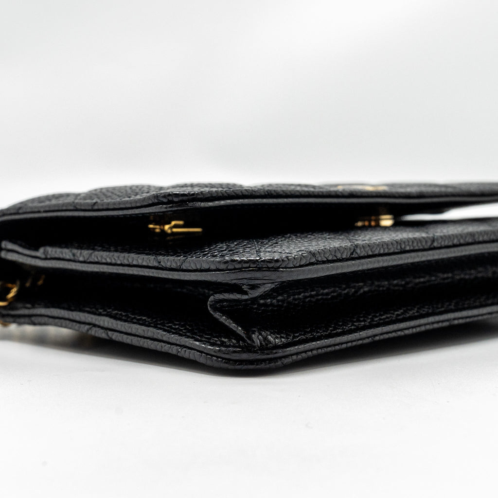 Chanel Classic Wallet on Chain Caviar Black  (Microchip)