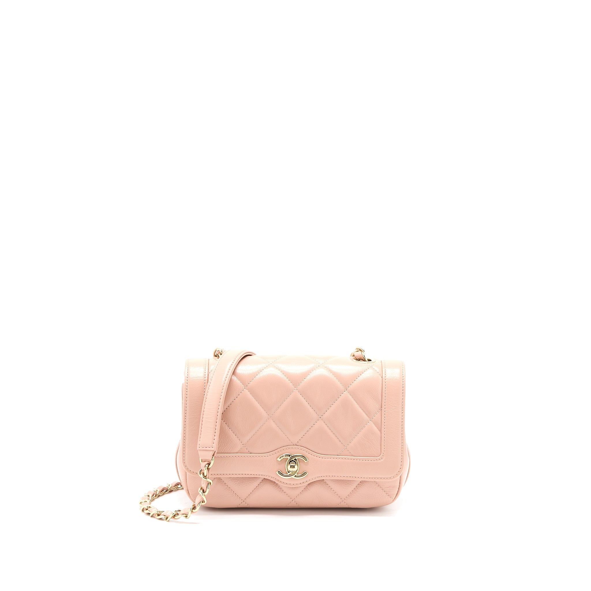 Chanel Seasonal Flap Bag Aged Calfskin Pink L