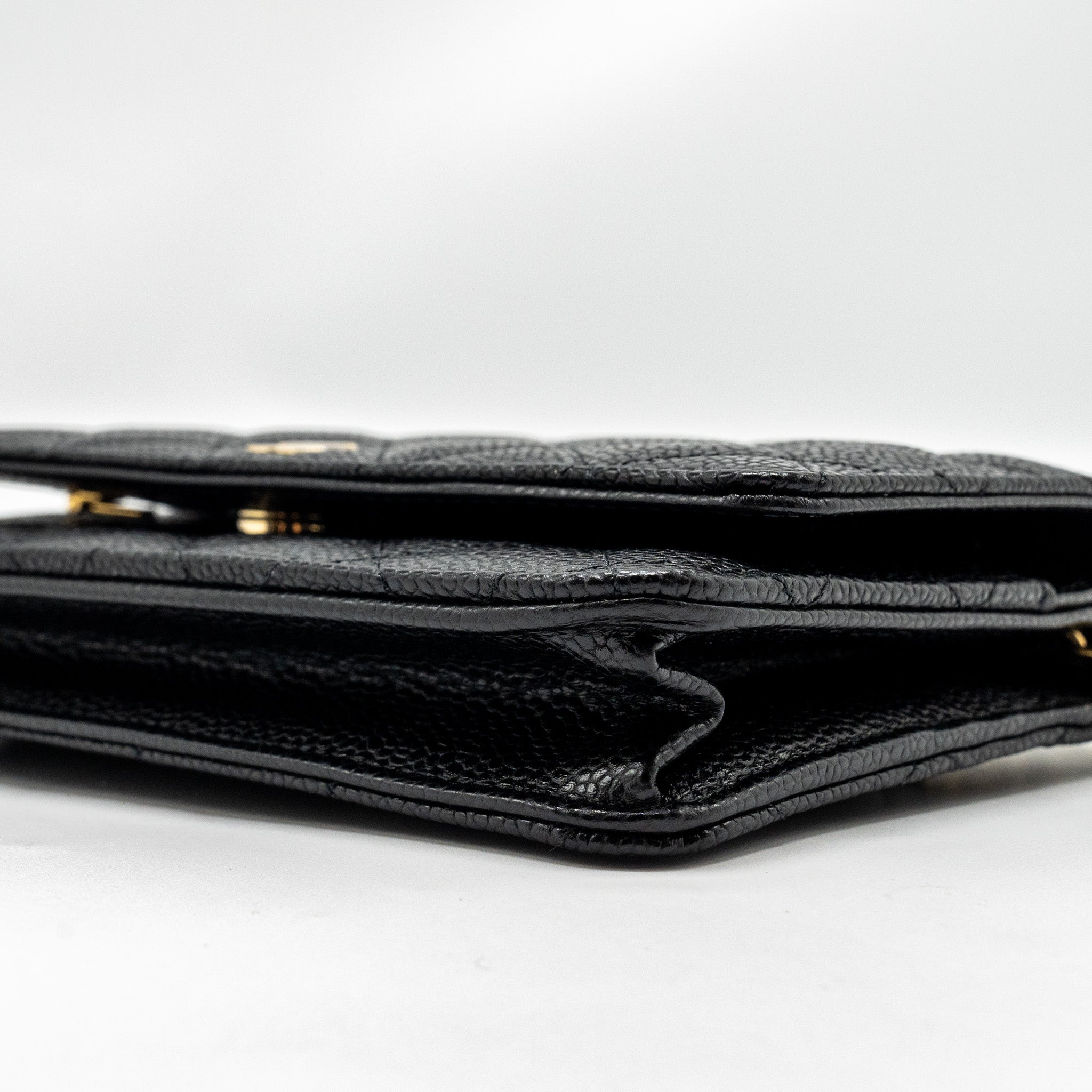 Chanel Classic Wallet on Chain Caviar Black  (Microchip)